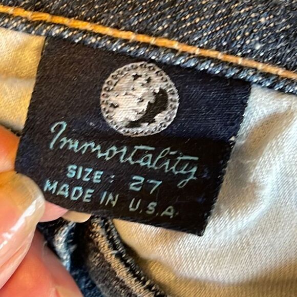 Immortality By Diana Tabeshi Women’s Bootcut Jeans Denim Low Rise Pocket Medium - Picture 6 of 14